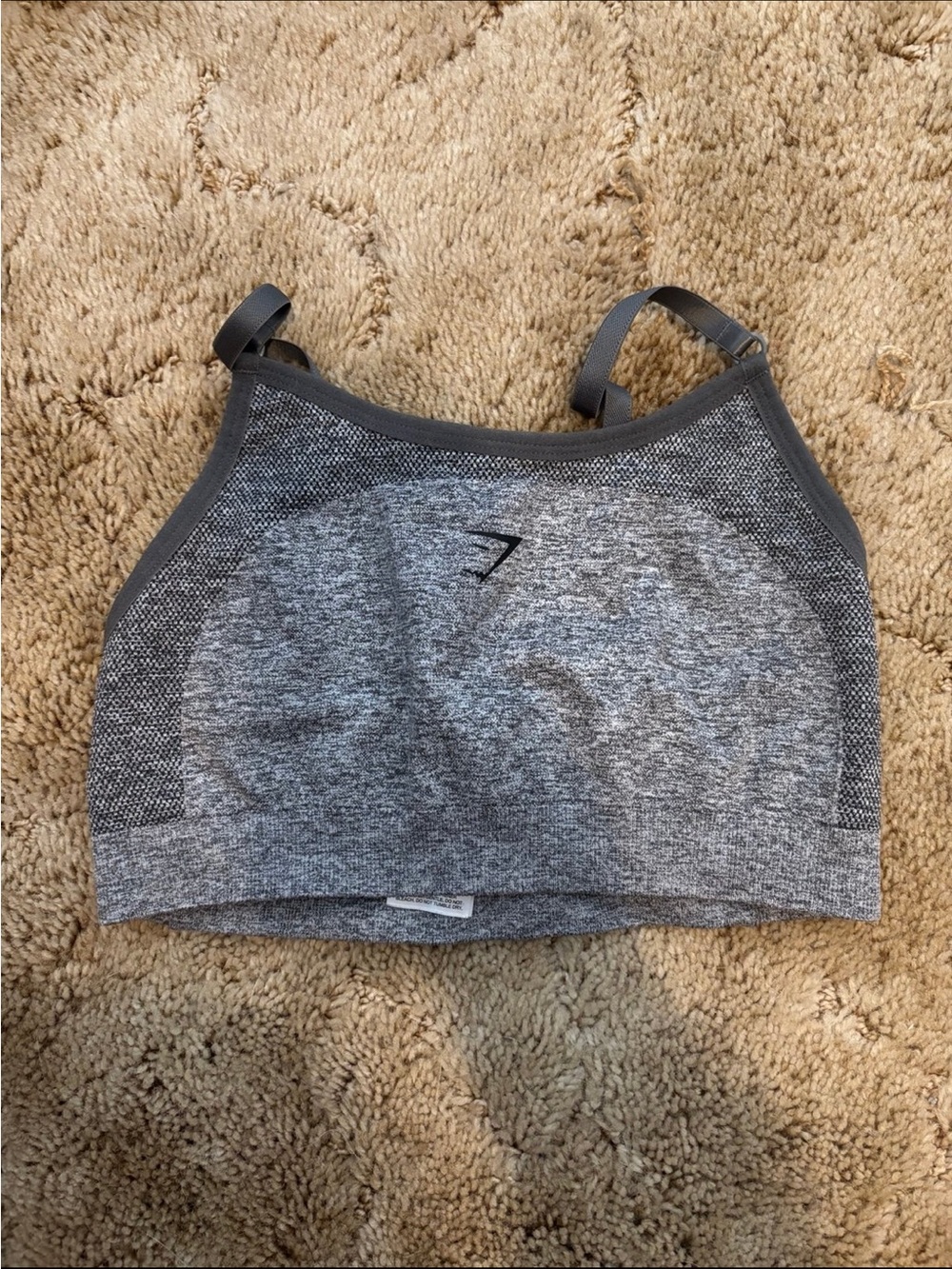 Gymshark Grey Seamless High-Neck Sports Bra